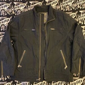 Gap No. 1969 Vintage jacket charcoal black sz M, four zip pockets, fully lined